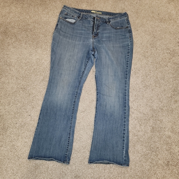 Old Navy Blue Flare Wide Leg Jeans - Picture 1 of 3